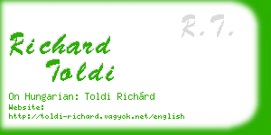 richard toldi business card