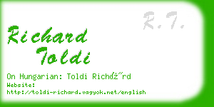 richard toldi business card